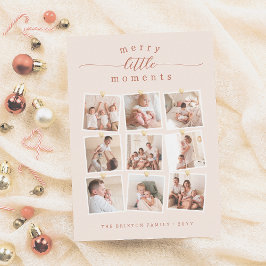 Merry Little Moments 9 Photo Collage Christmas Feiertagskarte