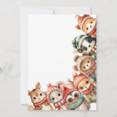 Merry Little Niedlicher Tiere Kinderdusche Einladu Einladung (Rückseite)