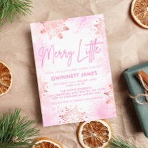 Merry Little Pink Baby Dusche