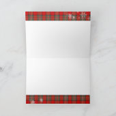 Merry Little Red Bow Christmas Plaid Karte (Innenseite)