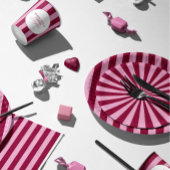 Merry little red stripe Christmas Party Cups Pappbecher