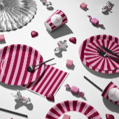 Merry little red stripe Christmas Party Cups Pappbecher