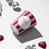 Merry little red stripe Christmas Party Cups Pappbecher