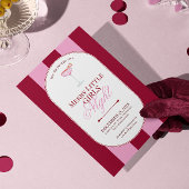 Merry little red stripe Christmas Party Invitation Einladung