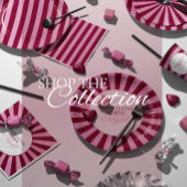 Merry little red stripe Christmas Party Napkin Serviette