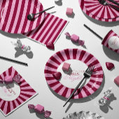 Merry little red stripe Christmas Party Napkin Serviette