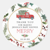 Merry Little Red Truck Baby Fevor Stickers (Vorderseite)