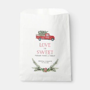 Merry Little Red Truck Liebe ist Sweet Favorit Bag Geschenktütchen