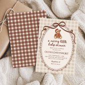 Merry Little Teddy Bear Christmas Baby Shower Einladung