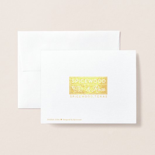 Merry Little Texas Weihnachtskarte Folienkarte (Rückseite mit Umschlag)