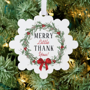 Merry Little Vielen Dank Weihnachten Brautparty Ornament Karte