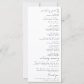 Merry Little Wedding Programm (Rückseite)