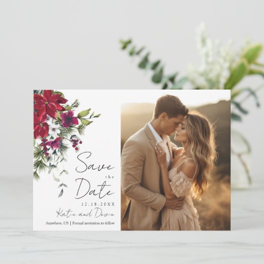 Merry Little Wedding speichern Sie das Datum Einladung (Stehend Vorderseite)