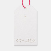 Merry Little Weihnachtsfeiertag Ankündigung Geschenkanhänger (Rückseite)