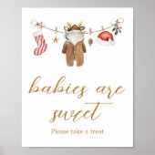 Merry Little Weihnachtskleidung Babies sind süß Poster (Vorne)