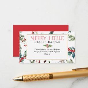 Merry Little Winaper Raffle Baby Duschkarte Begleitkarte