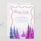 Merry Little Winter Brautparty Rustikale Weihnacht Einladung (Vorderseite)