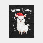 Merry Llamas Funny Christmas Llama Animal Holiday Fleecedecke (Vorderseite)
