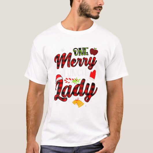 merry Lunch Lady Christmas T-Shirt (Vorderseite)
