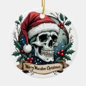Merry Macabre Christmas Skull Ornament (Vorne)