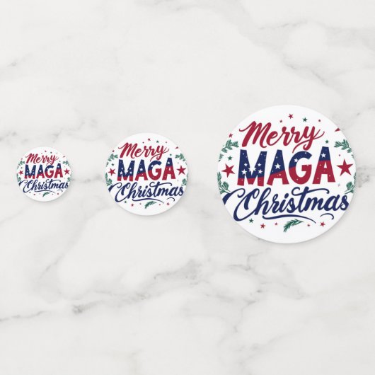 Merry Maga Christmas Table Confetti Konfetti (Rückseiten)