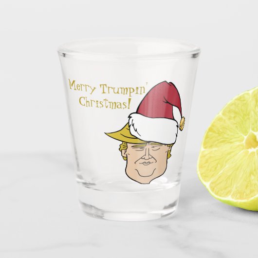 Merry Maga Trump Weihnachtsglas Schnapsglas (Vorderseite)