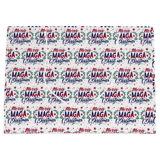 Merry Maga Weihnachtsgeschenktaschen Große Geschenktüte (Vorderseite)
