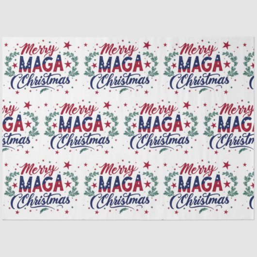 Merry Maga Weihnachtszettel Seidenpapier (Vorderseite)
