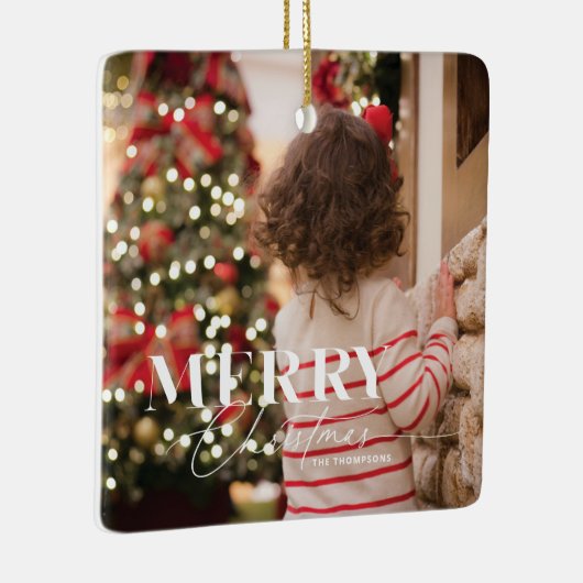 Merry Magic Christmas Foto Ornament (Rechts)