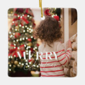 Merry Magic Christmas Foto Ornament (Vorderseite)
