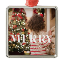 Merry Magic Christmas Foto Ornament