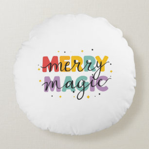 Merry Magic Colorful Abbildung Rundes Kissen
