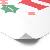 Merry Magic - farbenfrohe Weihnachtstypografie Poster (Ecke)