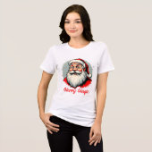 Merry Magic Santa Christmas Design  Tri-Blend Shirt (Vorderseite voll)