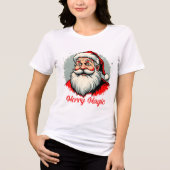 Merry Magic Santa Christmas Design  Tri-Blend Shirt (Vorderseite)