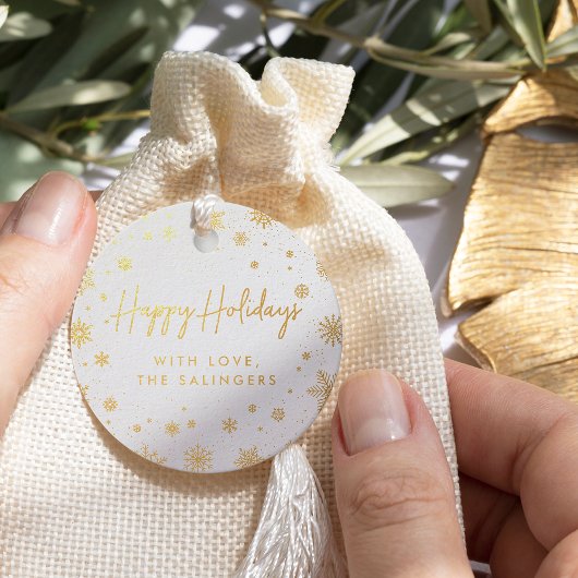 Merry Magic | Snowflake Holiday Geschenketiketten Geschenkanhänger