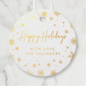 Merry Magic | Snowflake Holiday Geschenketiketten Geschenkanhänger (Vorderseite)