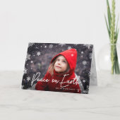 Merry Magic | Snowflake Overlay-Foto Feiertagskarte (Vorderseite)