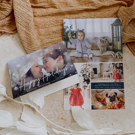 Merry Magic | Snowflake Overlay-Foto Feiertagskarte