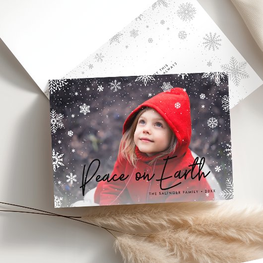Merry Magic | Snowflake Overlay-Foto Feiertagskarte