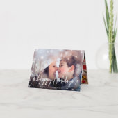 Merry Magic | Snowflake Overlay-Foto Feiertagskarte (Vorderseite)