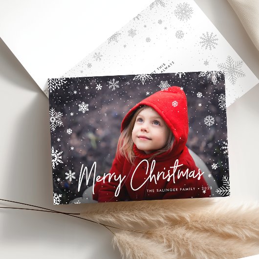 Merry Magic | Snowflake Overlay Foto Weihnachten