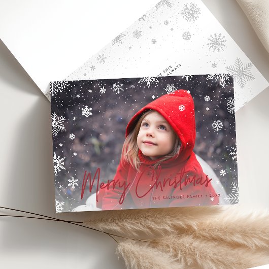 Merry Magic | Snowflake Overlay Foto Weihnachten