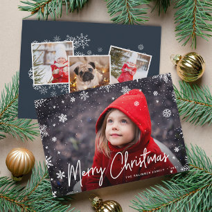 Merry Magic Snowflake Overlay Foto Weihnachten