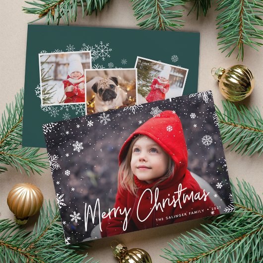 Merry Magic | Snowflake Overlay Foto Weihnachten