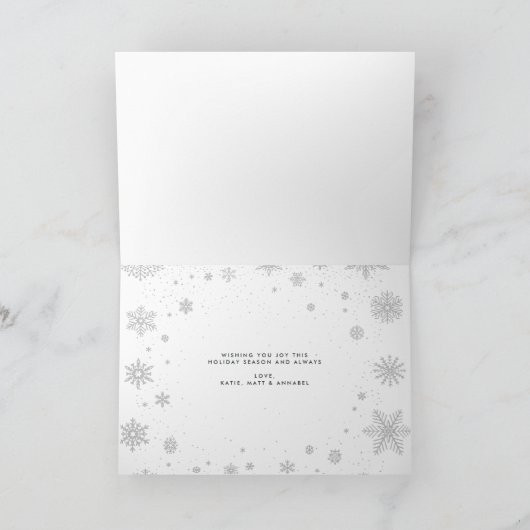 Merry Magic | Snowflake Overlay Foto Weihnachten (Innenseite)