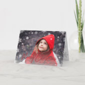Merry Magic | Snowflake Overlay Foto Weihnachten (Vorderseite)