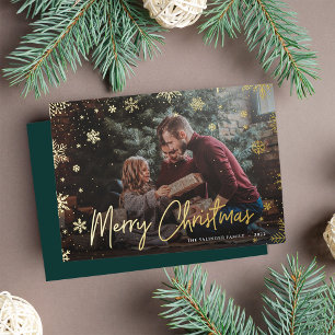 Merry Magic Snowflake Overlay Foto Weihnachten Folien Feiertagskarte