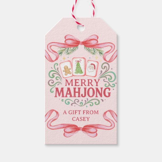 Merry Mahjong | Christmas Geschenkanhänger (Vorderseite)