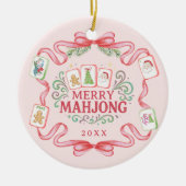 Merry Mahjong | Christmas Keramik Ornament (Vorne)